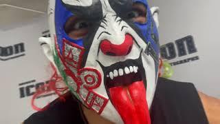 Lucha Libre AAA star Psycho Clown signing at American Icon Autographs