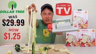 Dollar Tree Veggie Slicer Makes Noodles & Wraps  Vasta Sheet Cutter Review