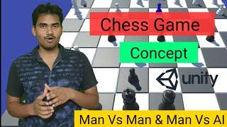 Chess game making concept Unity 3D in 1 Video Man Vs Man & Man Vs AI