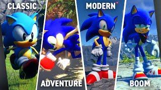 4 Eras of Sonic in Sonic Frontiers