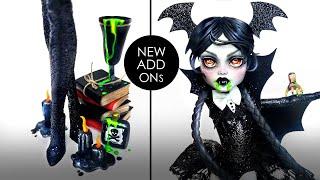 Doll Figurine Repaint WEDNESDAY ADDAMS  Additional Add-Ons  Halloween  Monster High Ooak Repaint