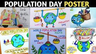 World Population day Posters 2024  World Population day poster drawing easy #populationday2024