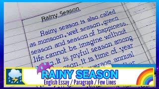 Rainy season essay  My favorite season essay  English essay