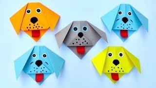 How to make a Paper Dog Tutorial  Paper Puppy Crafts  Easy Origami Dog