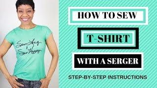 HOW TO SEW A T-SHIRT WITH SERGER