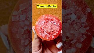 TOMATO FACIAL Tan Removal in a day  Instant Fairness facial #youtubeshorts #shorts