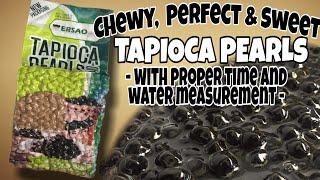 HOW TO COOK TAPIOCA PEARLS  PERFECT SWEET AND CHEWY TAPIOCA PEARLS BOBA PEARLS ERSAO