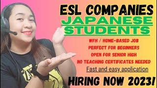 ESL COMPANIES WITH JAPANESE STUDENTS  HIRING NOW  TEACH ENGLISH ONLINE  KID TO ADULT LEARNERS