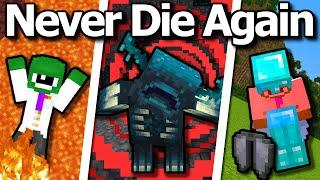 How To Never Die In Minecraft SurvivalHardcore - Defeat Creepers Lava Wardens Fall Damage & More