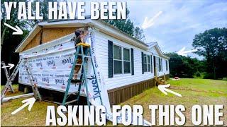 Repairing Siding & Skirting My Moms Mobile Home  TURNING RAW LAND INTO A BEAUTIFUL HOMESTEAD