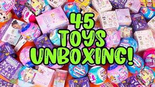 Unboxing 45 NEW Blind Bags HUGE Unboxing Party