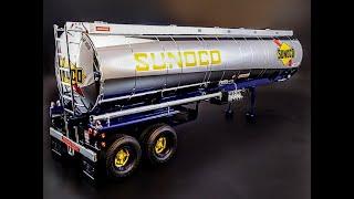 Fruehauf Semi Tanker Trailer Sunoco Fuel 125 Scale Model Kit Build Review AMT AMT1239