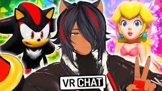 Shadow Turns Into A Human VR Chat Ft. Knuckles & Princess Peach