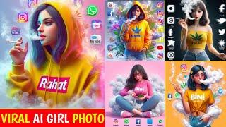 How To Create 3D AI Social Media Girl Image  Viral AI Photo Editing Girl  Bing Image Creator Girl