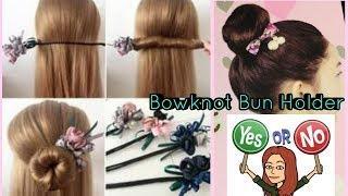 How to use Bowknot Bun Holder to make Bun Hairstyle  Bun Maker Fail or Pass???