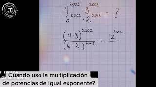 Multiplicación de potencias de igual exponente. Trucos TikTok6 - Profe Mauro Quintana
