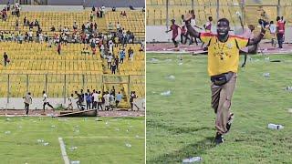 Angry Kumasi Fans Throws & Destroy Things in Baba Yara After Ghana Black Stars lose to Angola 1-0