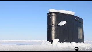 Nuclear Submarine Breaks Through Arctic Circle Ice Live Footage