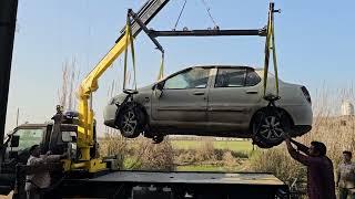 stiff boom saf car tow platform manufacturer by Kamal crane ambala haryana. 93555 27399 89503 16055