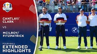 CantlayClark vs FitzpatrickMcIlroy Extended Highlights  2023 Ryder Cup