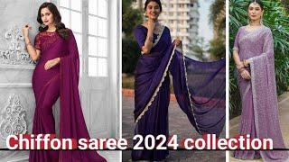  Chiffon saree collection 2024  