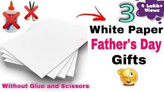 3 Easy and Cheap White Paper Craft Ideas  Fathers Day Gift Ideas 2021  DIY White Paper Craft