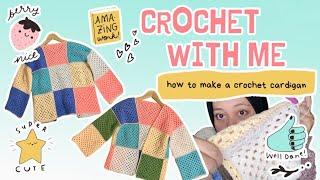 “COLOR BLOCK” CROCHET CARDIGAN TUTORIAL - Bikin Cardigan Rajut Tabrak Warna