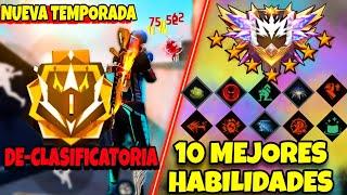 10 MEJORES HABILIDADES PARA DE-CLASIFICATORIA  SUBE FACIL Y RÁPIDOFREE FIRE FT @CaceresPlay