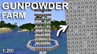 BEST GUNPOWDER FARM  Minecraft 1.20 java Tutorial How to