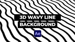 Crazy Wavy 3D Line Background Animation in After Effects