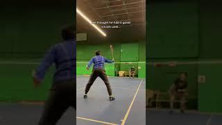 badminton smash defence #shorts