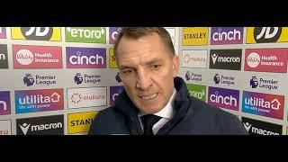 Football can be cruel  Brendan Rodgers Post match Crystal Palace vs Leicester City