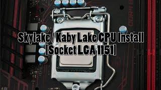 How To install a Kaby Lake or Skylake CPU Socket LGA 1151