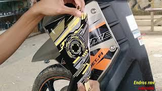 Cara memasang striping variasi  motor xride untuk pemula wajib tau