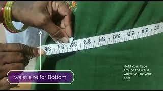 How to Measure waist measurement for bottom