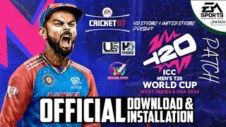  HD & United Studioz  Present ICC T20 WORLD CUP 2024 PATCH FOR CRICKET 07 DOWNLOAD