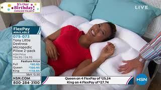 Tony Little DeStress Micropedic Pillow 2pack w2 Pillowc...