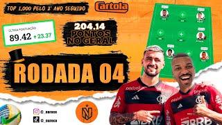 CARTOLA FC 2024 RODADA 4 - MITAMOS 89.42pts  TOP 1.000 NACIONAL PELO 2º ANO