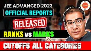 JEE Advanced 2023  Detailed Data Released  Cutoffs All CategoriesRanks Vs Marks Vinay Shur Sir