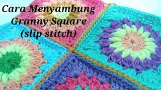 Crochet  Join Granny Square  Menyambung Granny Square