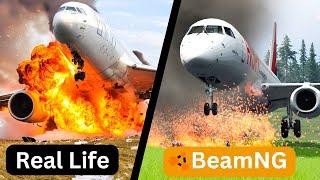 Airplanes Crashes Based on Real Life Accidents 1 - Beamng Drive