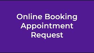 Online Booking Appointment Request