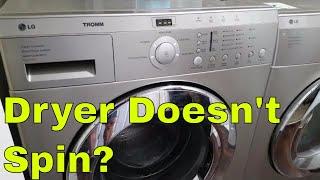 LG Dryer Doesnt Spin. SOLVED Diagnosis Disassembly Tips Tricks Replacing Motor