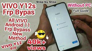 Vivo Y12s frp bypass  Vivo Y12s PD2036 Bypass frp New Security  All Vivo Mobile Frp Bypass No PC