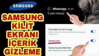 Samsung Kilit Ekranı İçerik Gizleme - Kilit ekranı mesaj gizleme - gelen mesajları ekrandan kapatma