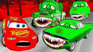 Lightning McQueen  vs ZOMBIE MATER Pixar cars Zombie apocalypse in  BeamNG.drive