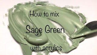 How To Make Sage Green Color  Acrylics  ASMR  Color Mixing #14