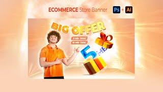 Shopify E-commerce store Banners Design  Adobe Photoshop & Illustrator