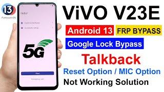 VIVO V23E 5G FRP BYPASS ANDROID 13  VIVO V23E 5G GOOLGE LOCK BYPASS  VIVO V2126 FRP BYPASS 2023 