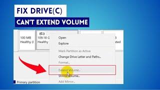 Fix Extend Volume Option Greyed Out in Windows 1011  Extend C Drive  Solve in 5  minutes.